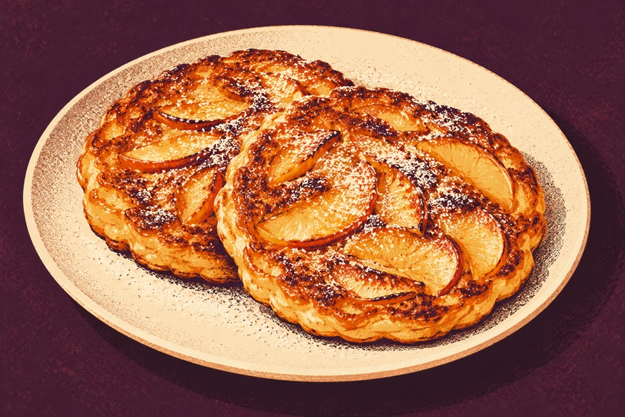 Siebdruckmotiv: Apfelpfannkuchen