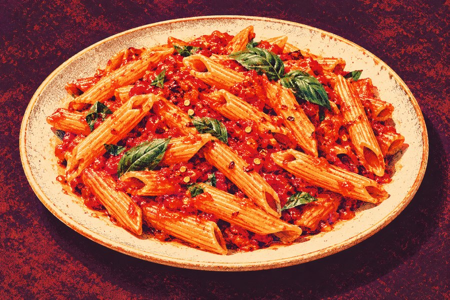 Siebdruckmotiv: Penne all’arrabbiata
